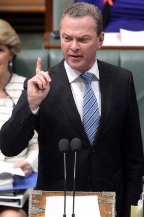 Defended by the PM: Education Minister Christopher Pyne.