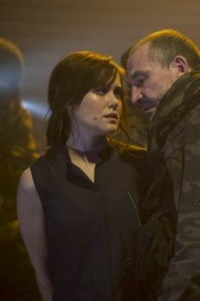 Black intentions: Megan Boone with Ritchie Coster as Anslo Garrick.