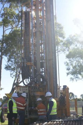 Aquifer project ... Blacktown City Council  test drilling at Blacktown International Sportspark.