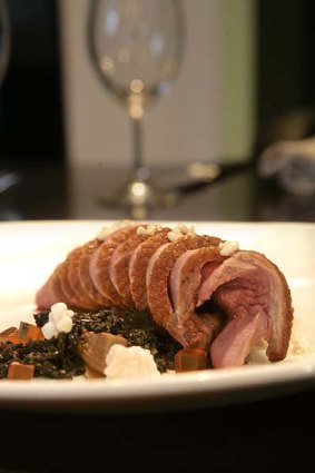 The one dish you must try ... slow-roasted duck breast with cuttlefish and mushrooms, $36.
