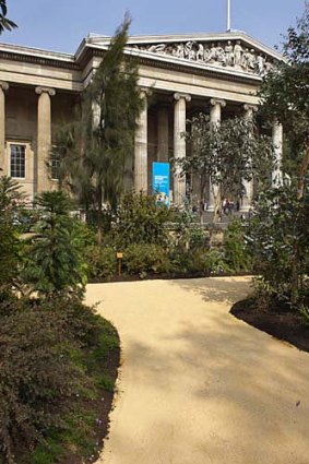 How does our garden grow: The Australian bushland exhibit outside the British Museum.