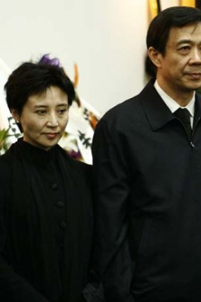 Scandal ... Bo Xilai and his wife Gu Kailai.