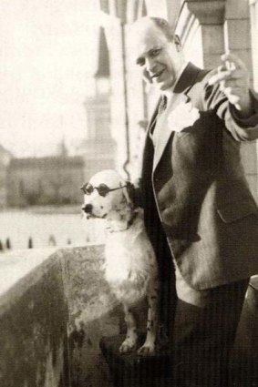 Hounded ... businessman Tor Borg with his dog Jackie.