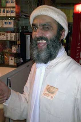 'Osama Bin Laden' enjoying time behind the bar.