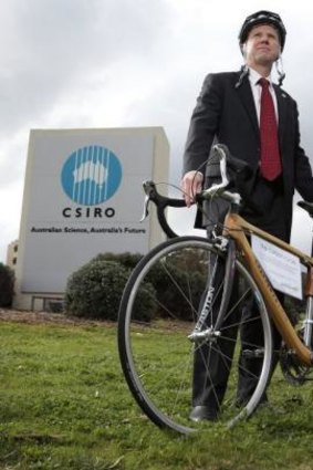 Ross Hampton, forest industry lobbyist, campaigning to save the CSIRO jobs earlier in the year.