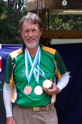 Stuart Atkins returned from the World Crossbow Championships with three medals.