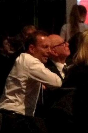 Closer than close: Tony Abbott and Rupert Murdoch.