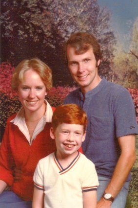 Jeremy Wilson as a child in a family portrait with his mother, Patricia Clark, and her second husband, John Erskine.