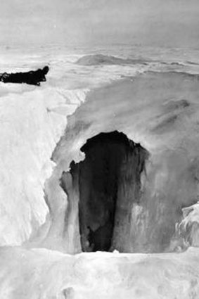 On thick ice … a snow bridge over a crevasse.