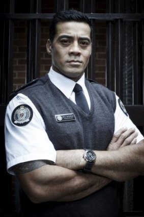 Stoic: Robbie Magasiva as Will Jackson in <i>Wentworth</i>.