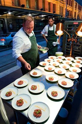 Raw deal ... Green Team serves up beef tartare.