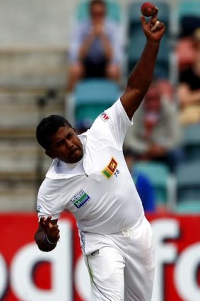 Lethal left arm: Rangana Herath expects the pitch to turn late in the Test.