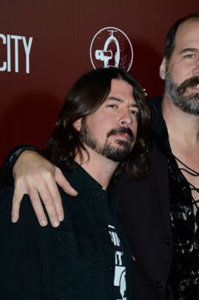 Former Nirvana members Krist Novoselic (right) and Dave Grohl.