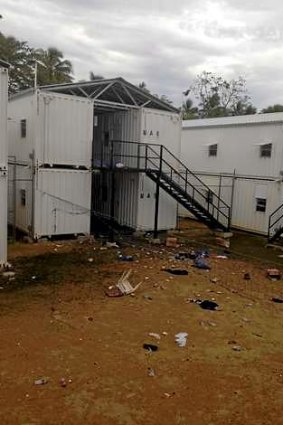 The scene at Manus Island following the riot.