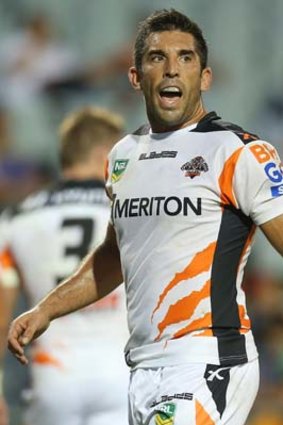 Back in action: Braith Anasta of the Wests Tigers.