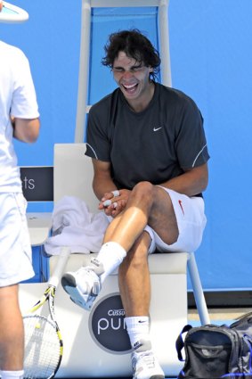 A relaxed Rafael Nadal will defend his Australian Open title next week.