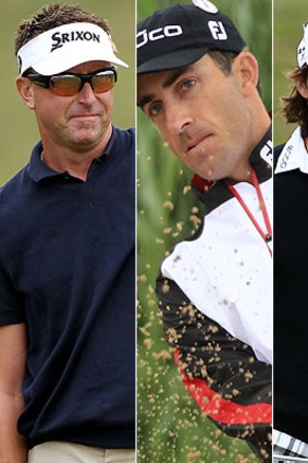 On the British trail ... Robert Allenby, Geoff Ogilvy and Aaron Baddeley.