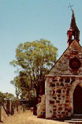 St Matthews Anglican Church, Dalton in 1988.  The cross was knocked crooked by the magnitude 4.0 earthquake of 9 August 1984