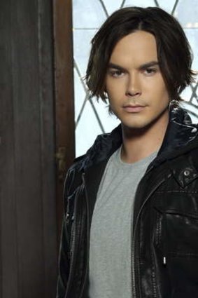 Got his name on it: Tyler Blackburn in <i>Ravenswood</i>.