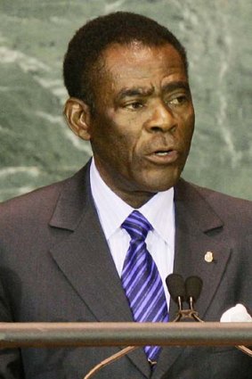 Africa's longest ruling dictator... President Teodoro Obiang Nguema.