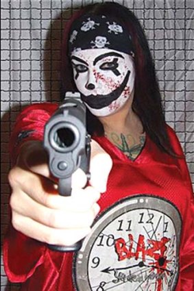Make my day ... a Juggalo member brandishes a revolver.