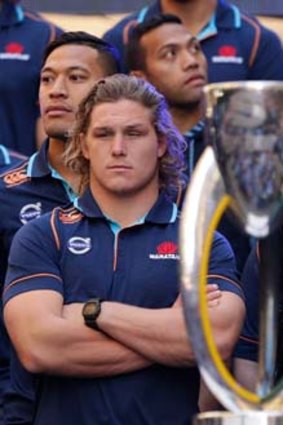 Standing proud: Waratahs captains Michael Hooper and Dave Dennis.