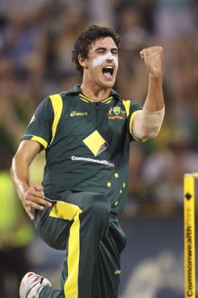 Answering the call ... Mitchell Starc.
