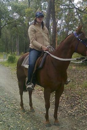 Animal lover ... Leisl Smith on horseback.