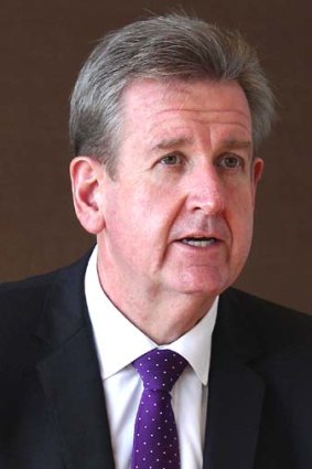 Unlikely company: Barry O'Farrell could be lumped with Russian President Vladimir Putin after Darling Habour was nominated for a global hot list for 20th century places at risk.