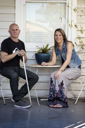 Risky treatment: Jason McIntyre, who has multiple sclerosis, with his wife, Kym.