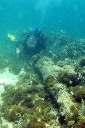 Site explorer Barry Clifford says this could be the wreckage of the Santa Maria, pictured here in 2003.