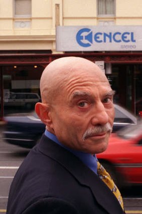 Encel outside his shop in 1998.
