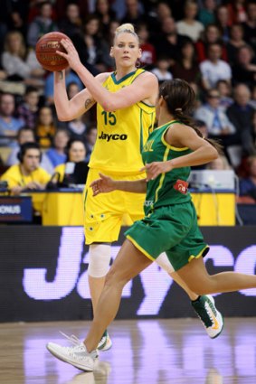 Lauren Jackson has much wisdom to impart onto the younger squad members,