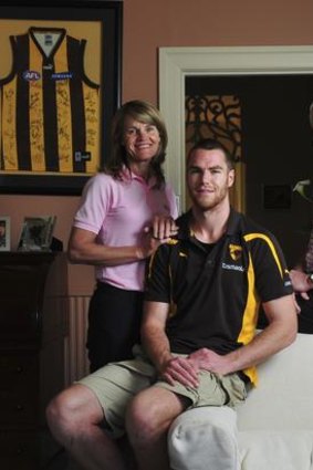 Hosts with the most: Cathy and Jim King gave towering young ruckman Max Bailey a place to stay, but got much more in return.