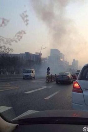 Explosion in front of Communist Party building in Taiyuan in Shanxi province.