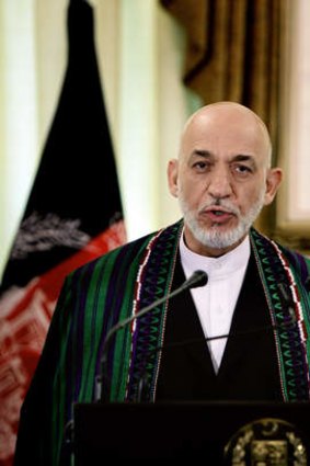 Faltering peace process: Afghan President Hamid Karzai.