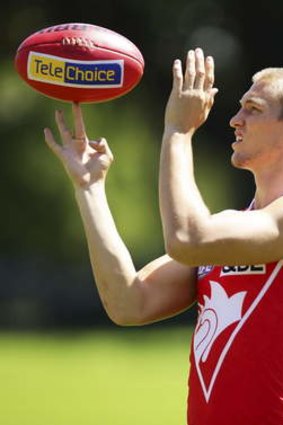 Project player: Sydney's Sam Reid will notch up his 50th game against Geelong.