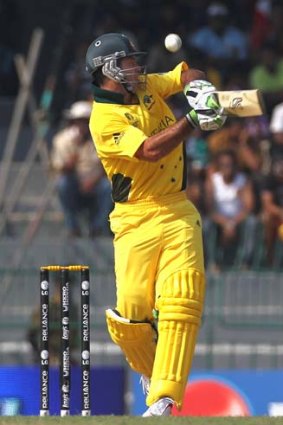 Ponting strugggled with his usually incisive cross-bat shots against Pakistan.