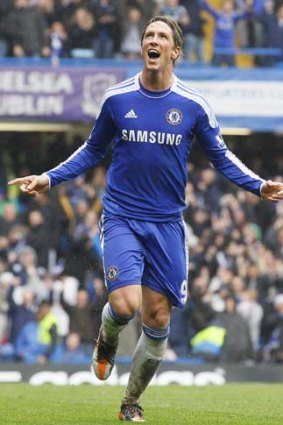 Triple treat ... Chelsea's Fernando Torres bagged a hat-trick for the Blues.