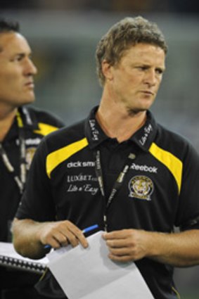 Tigers coach Damien Hardwick believes umpire decisions worked in the Eagles' favour.
