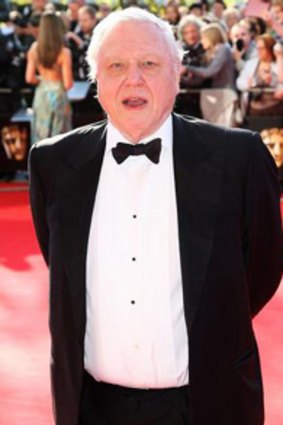 Honoured ... Sir David Attenborough arrives at the BAFTA Television Awards.