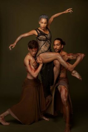 Dancers Cameron Hunter, Vivienne Wong and Waangenga Blanco from the Australian Ballet's <i>Infinity</i>.