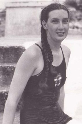 Margaret as 1937 national breaststroke champion.