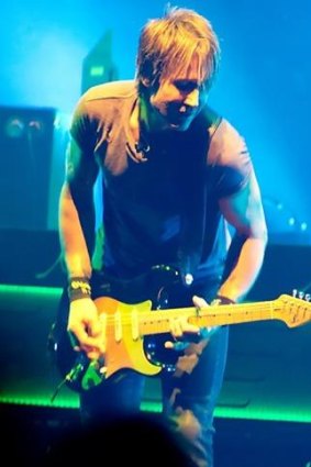 Keith Urban performing at the Brisbane Entertainment Centre. 