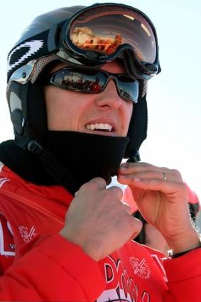 Skiing fanatic: Germany's Michael Schumacher.
