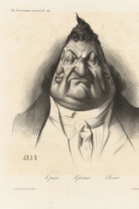 Face off: Past Present Future from La caricature, by Honore Daumier. (Lithograph 1834).