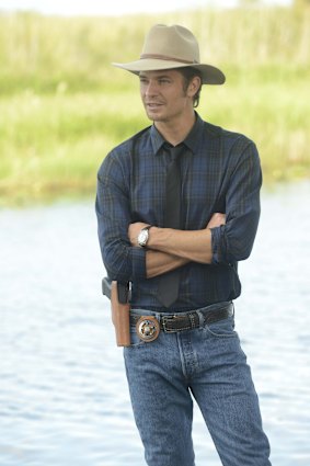 Timothy Olyphant in <i>Justified</i>.