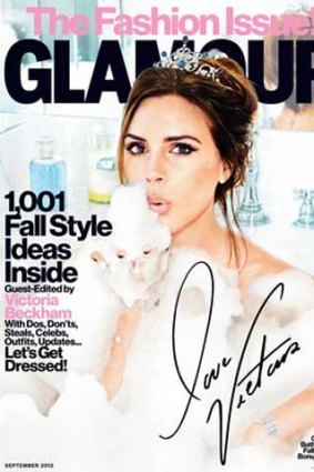 Guest editor: Victoria Beckham takes the reins of US <i>Glamour</i> magazine's September 2012 fashion issue.