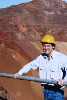 Forged in iron … John aged 21 at the Sishen Iron Ore Mine in South Africa.