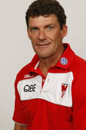 Willing: Swans' assistant coach Leigh Tudor.